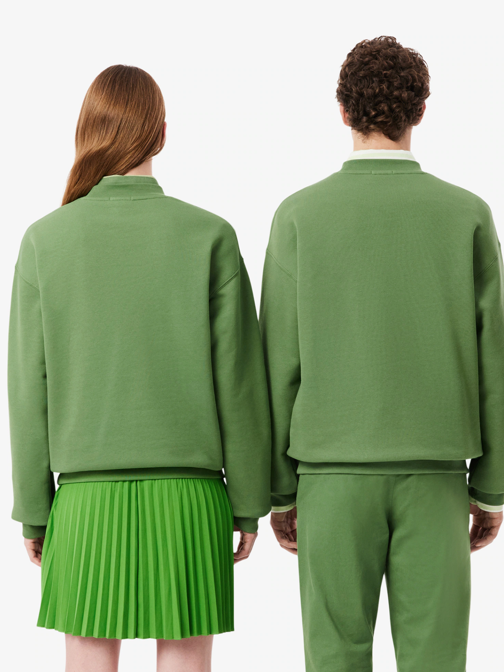LACOSTE Loose Fit Heavy Fleece Sweatshirt Lime Green