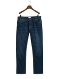 GANT Regular Fit Jeans Dark Blue Worn In