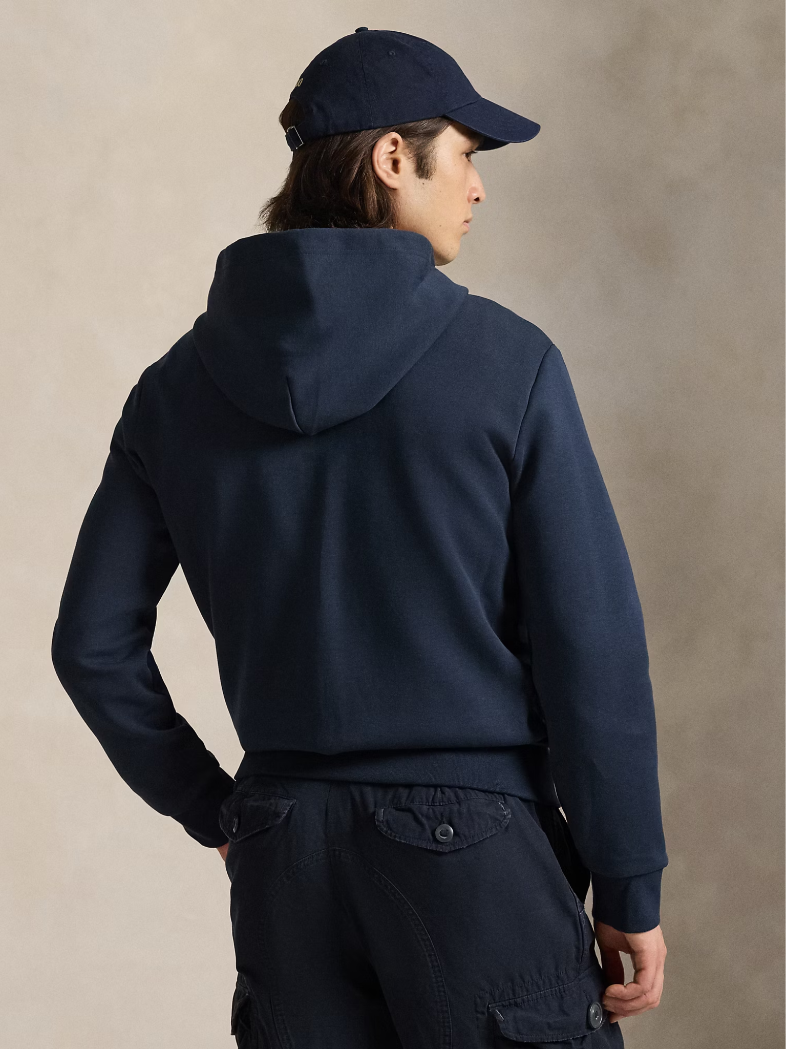 RALPH LAUREN Double-Knit Full-Zip Hoodie Aviator Navy