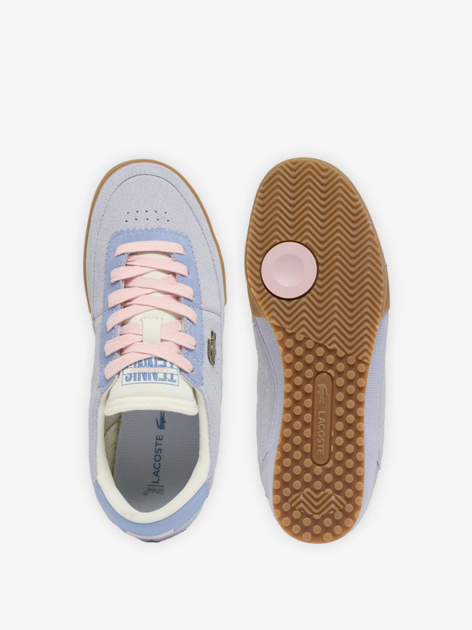 LACOSTE WOMEN Aura Suede Sneakers Light Blue