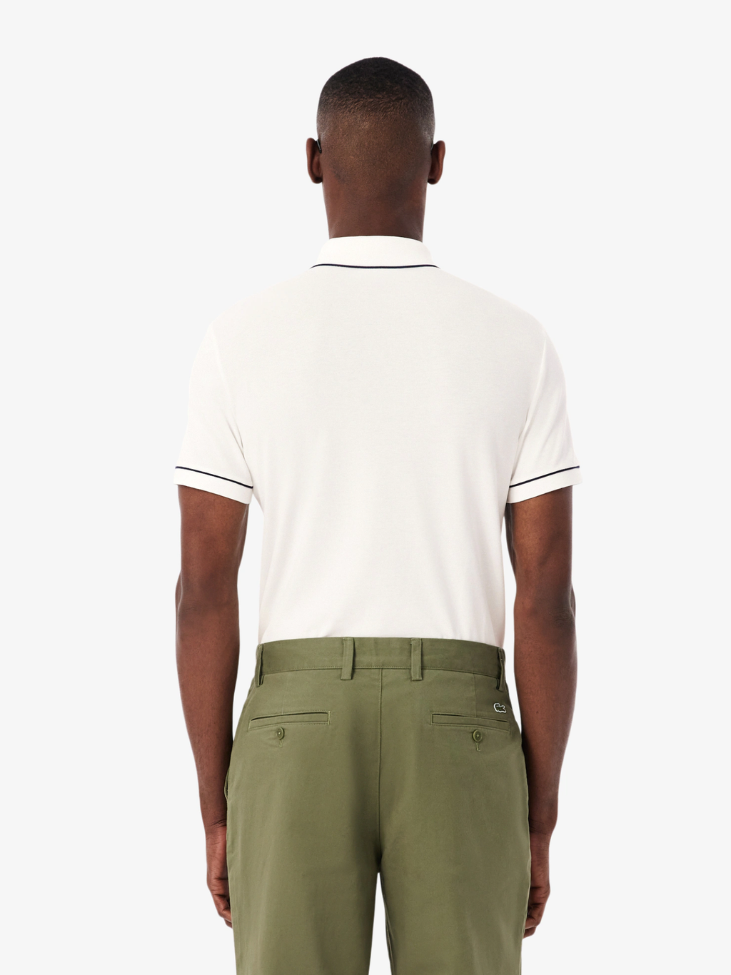 LACOSTE Regular Fit Paris Stretch Piqué Polo Shirt White