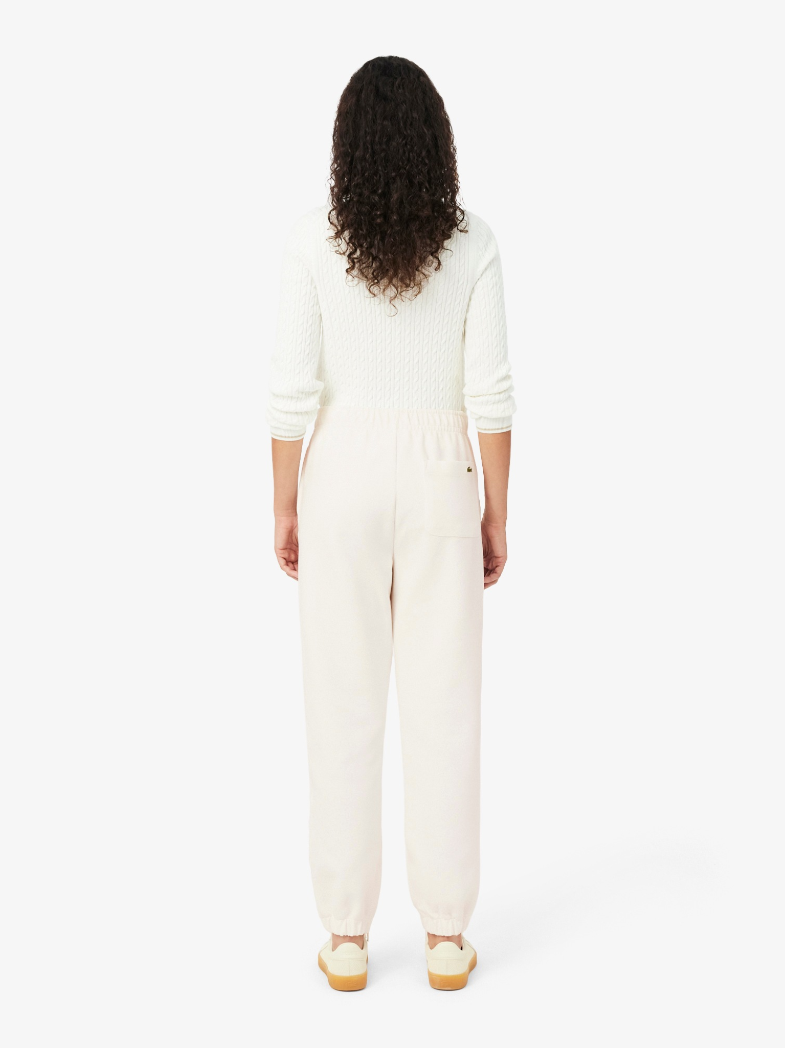 LACOSTE WOMEN Piqué Sweatpants White
