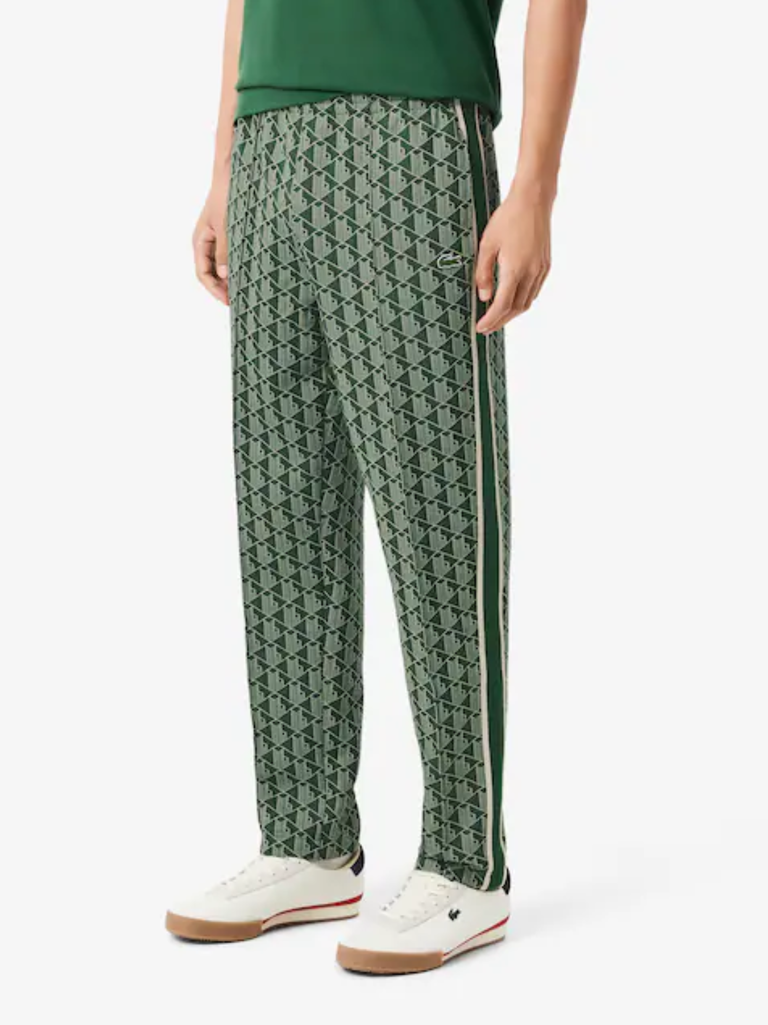 LACOSTE Paris Monogram Sweatpants Green