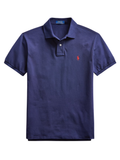 RALPH LAUREN Slim Fit Mesh Polo Shirt Newport Navy