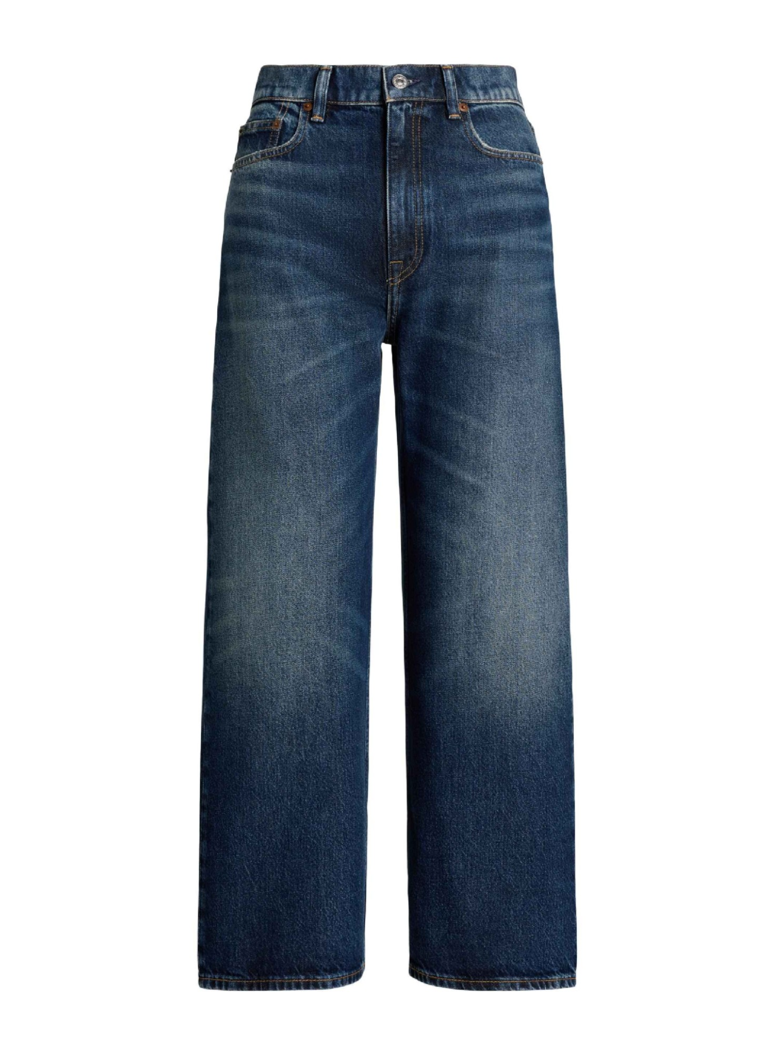 RALPH LAUREN WOMEN High-rise Wide-leg Crop Jeans Mylio Wash