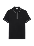 LACOSTE Regular Fit Paris Stretch Piqué Polo Shirt Black