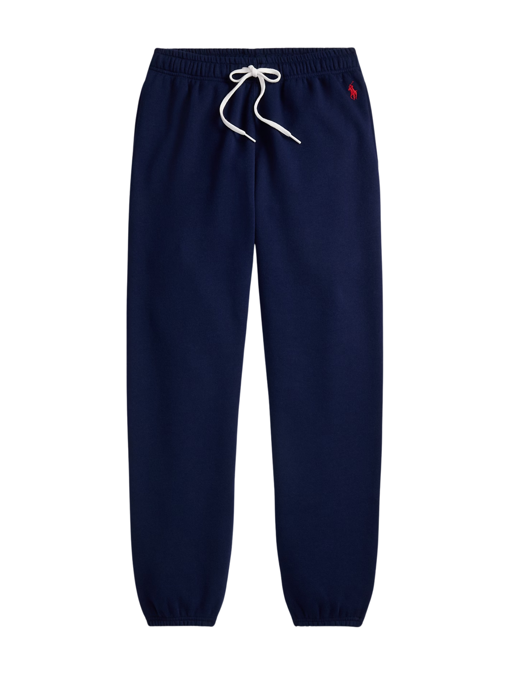 RALPH LAUREN WOMEN Fleece Drawstring Tracksuit Bottoms Cruise Navy