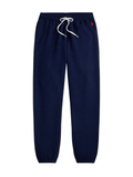 RALPH LAUREN WOMEN Fleece Drawstring Tracksuit Bottoms Cruise Navy
