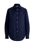 RALPH LAUREN WOMEN Classic Fit Cotton Twill Shirt Hunter Navy