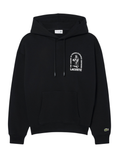 LACOSTE Loose Fit Printed Hoodie Black