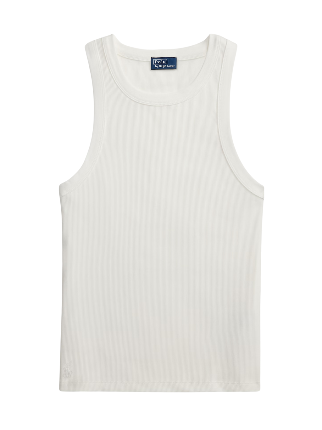 RALPH LAUREN WOMEN Stretch Cotton Rib-Knit Tank White