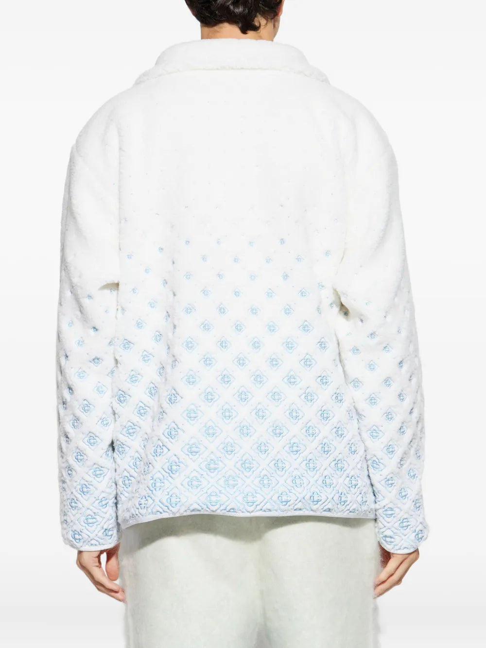 CASABLANCA Monogram Fleece Sweatshirt White