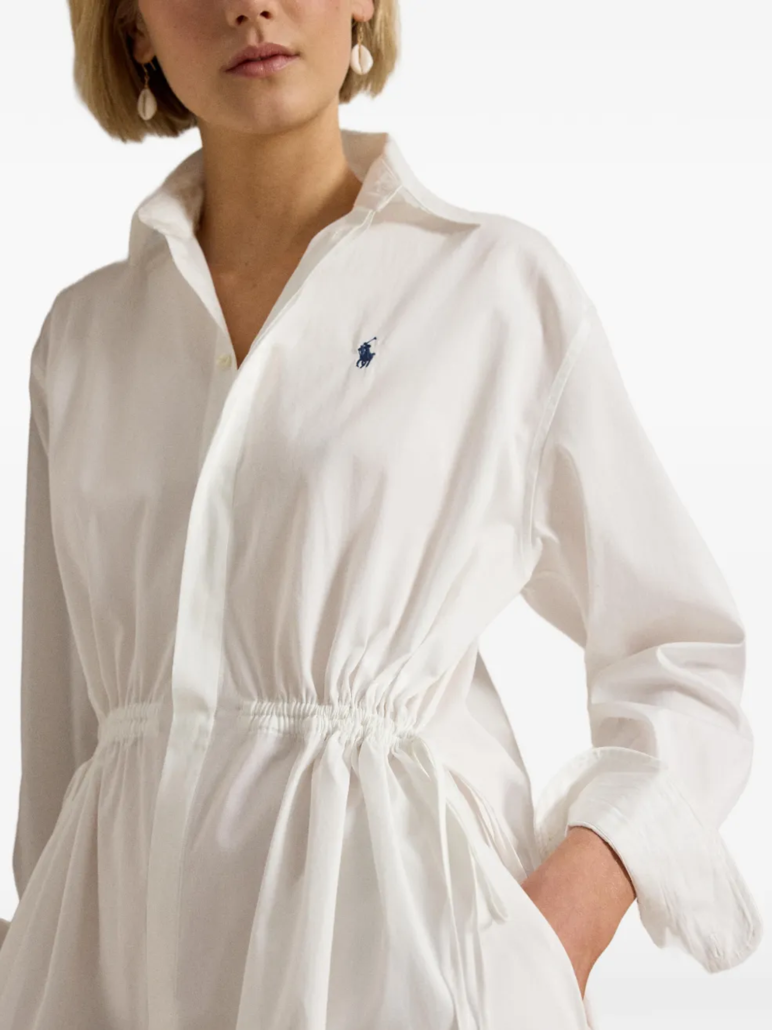 RALPH LAUREN WOMEN Margo Long-sleeves Shirt Dress White