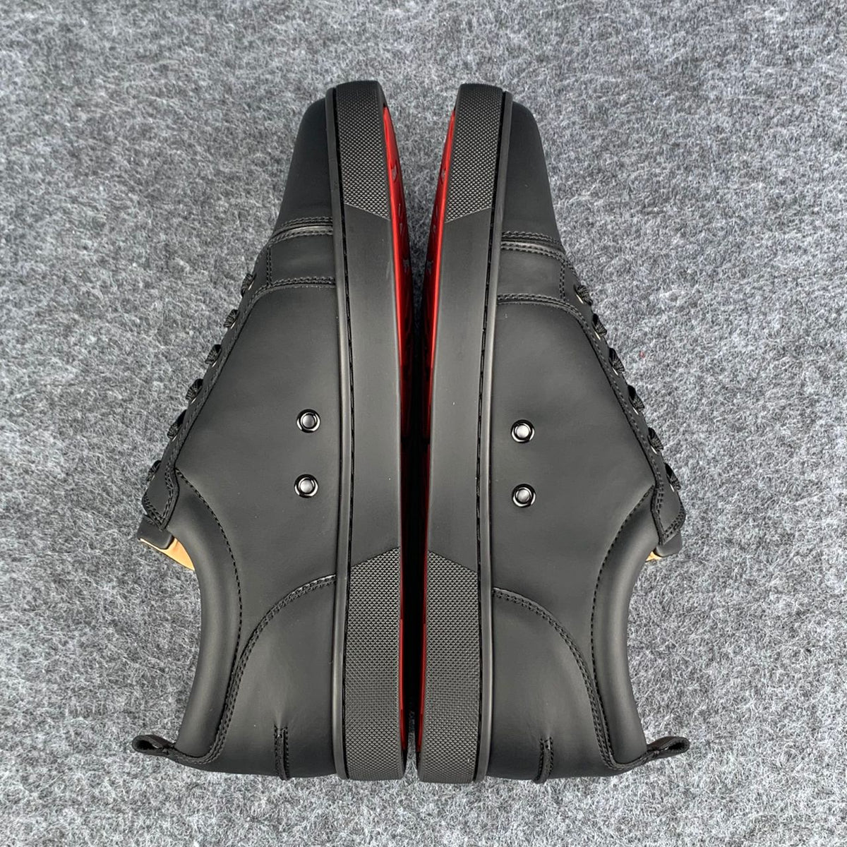Christian Louboutin Louis Junior Low-Top Sneaker “Black Calfskin”