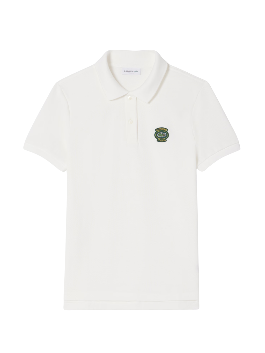 LACOSTE WOMEN Regular Fit Petit Piqué Badge Polo Shirt White