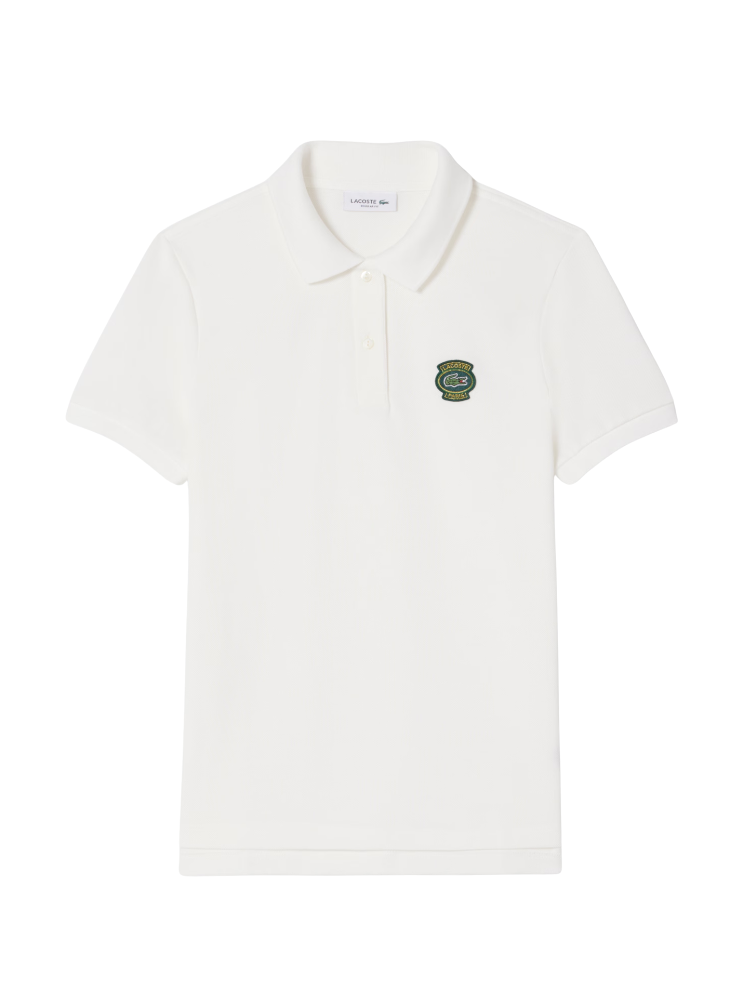 LACOSTE WOMEN Regular Fit Petit Piqué Badge Polo Shirt White