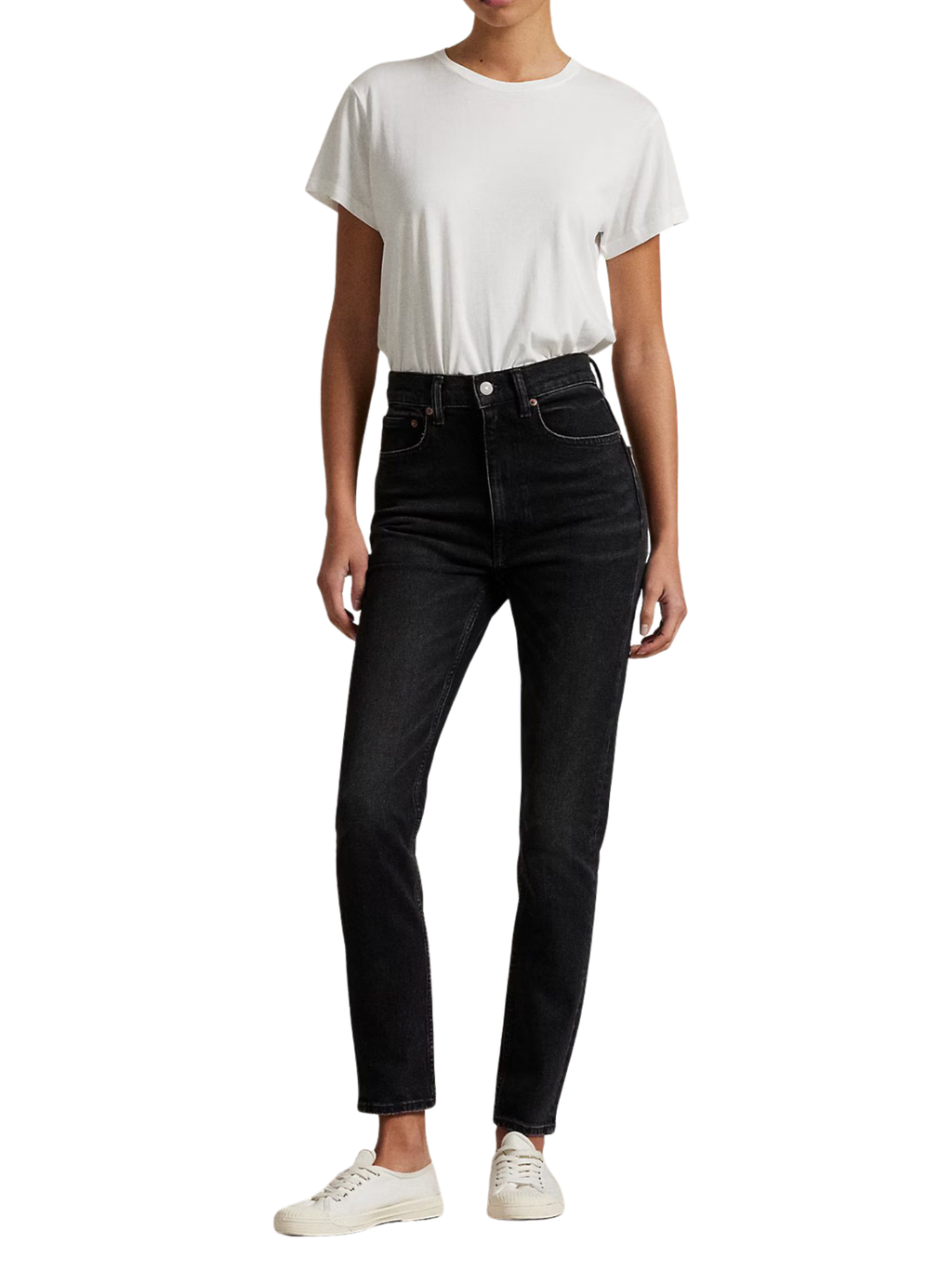 RALPH LAUREN WOMEN High Rise Super-slim Jeans Parker Wash