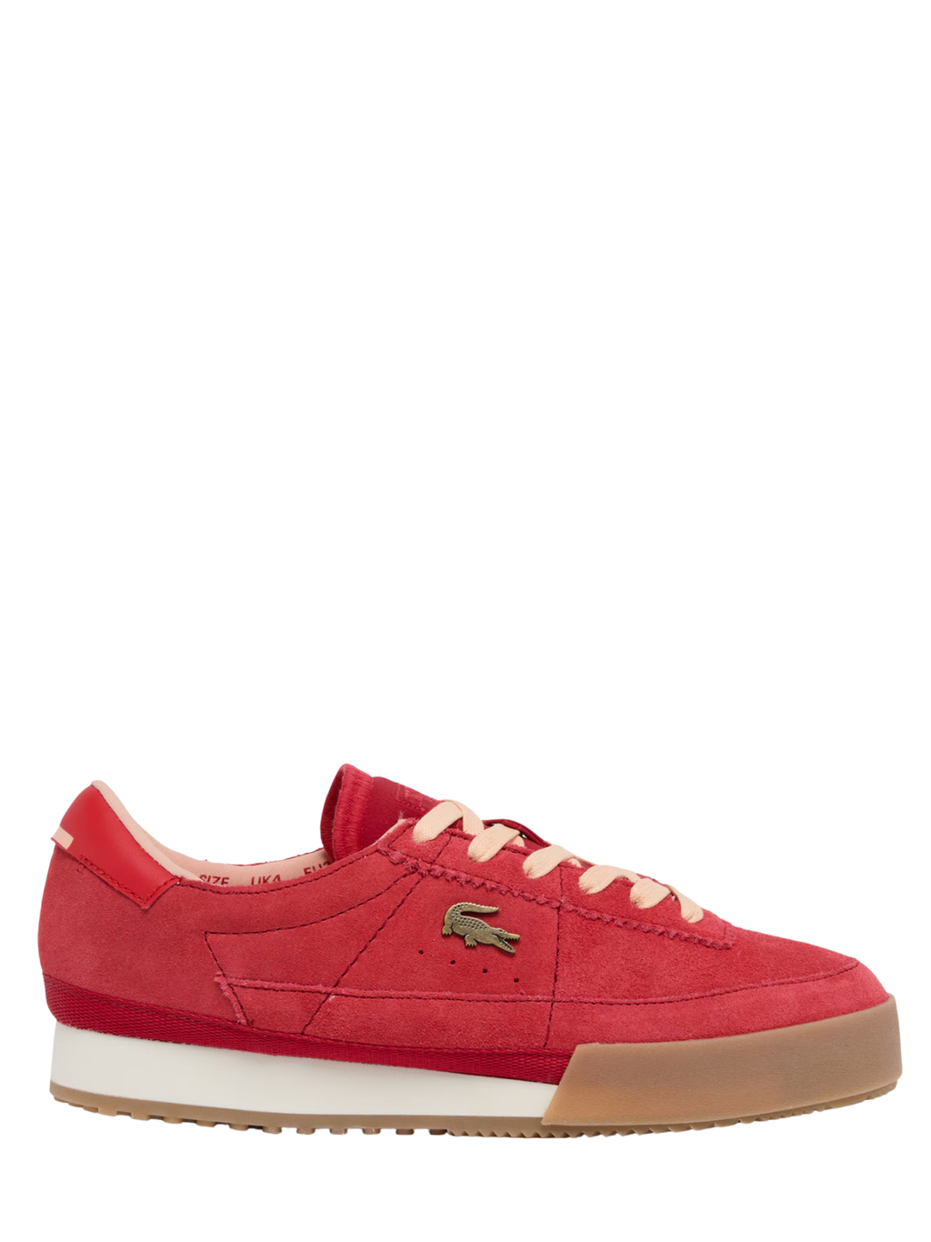 LACOSTE WOMEN Aura Suede Sneakers Red