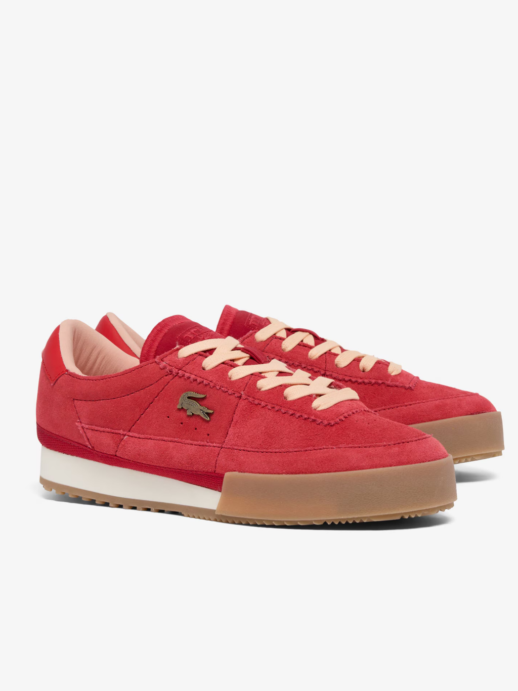 LACOSTE WOMEN Aura Suede Sneakers Red
