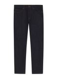 HUGO 708 Slim-Fit Jeans In Stretch Denim Dark Blue