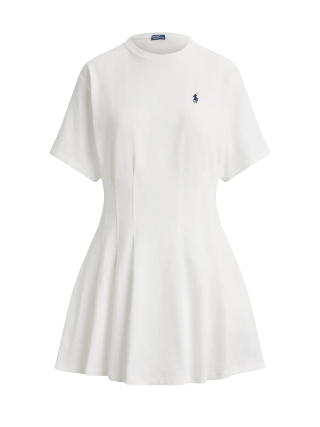 RALPH LAUREN WOMEN Pleated Cotton Jersey Dress White