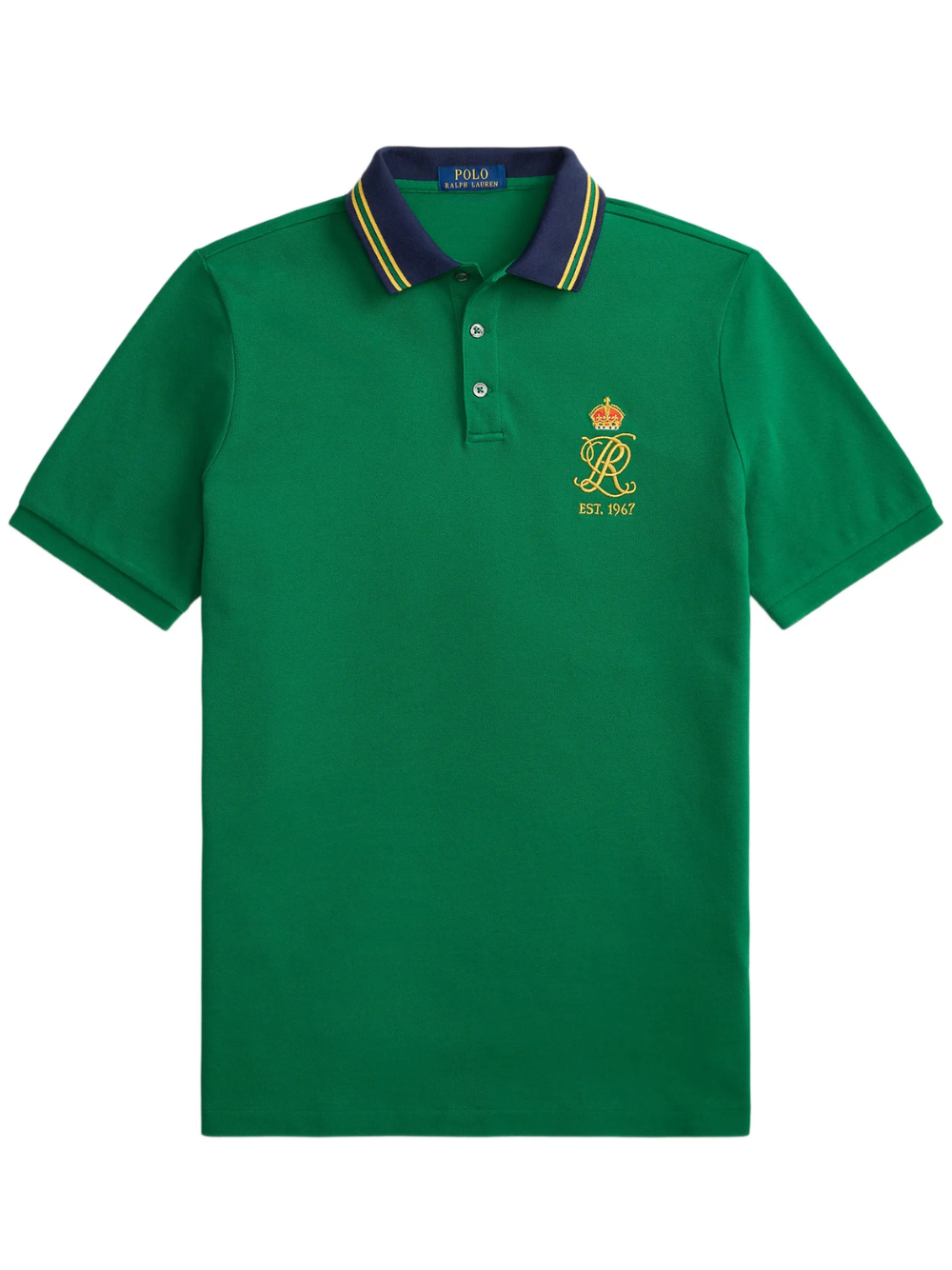 RALPH LAUREN Classic Fit Crest Mesh Polo Shirt Hillside Green