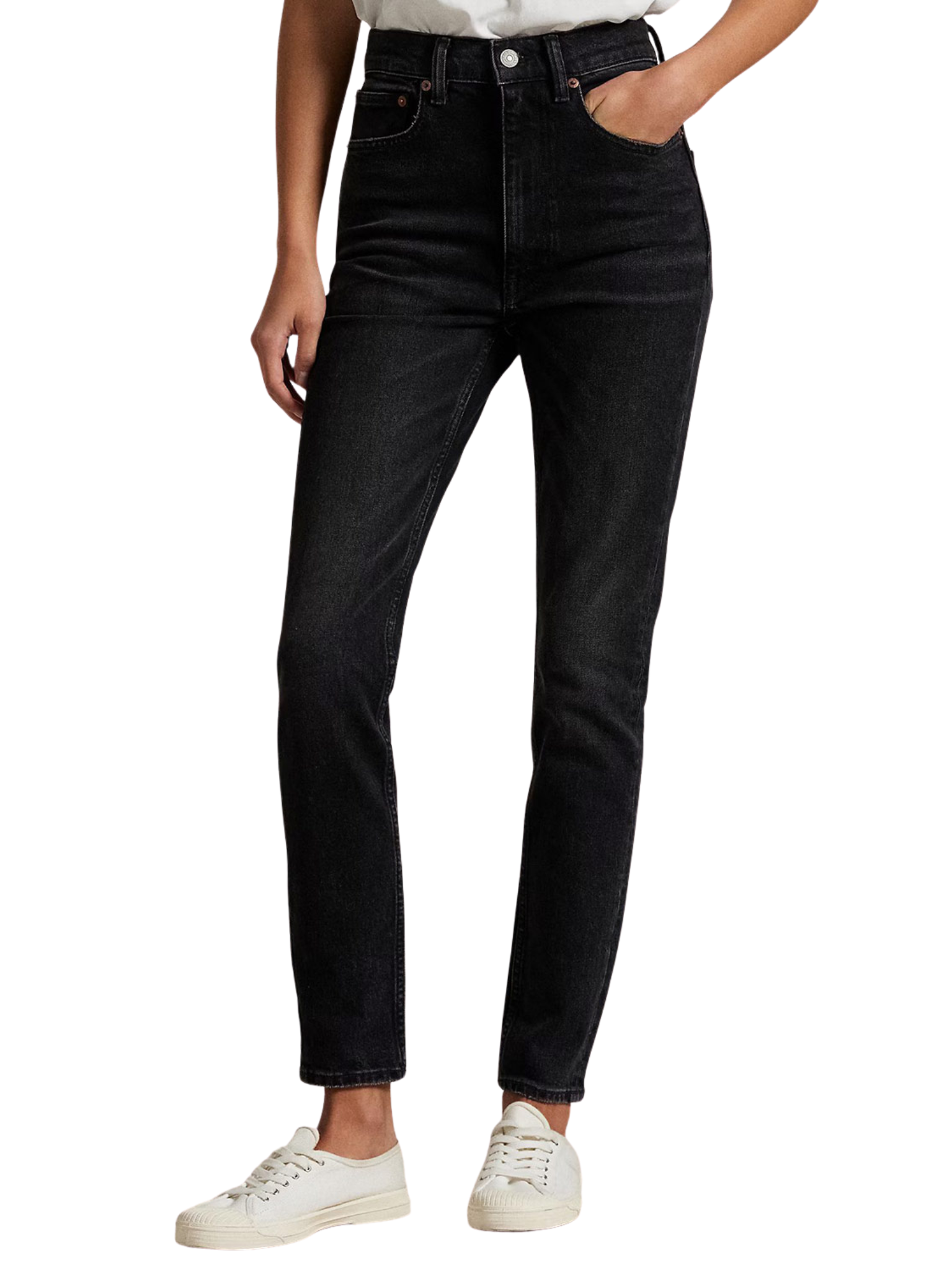 RALPH LAUREN WOMEN High Rise Super-slim Jeans Parker Wash