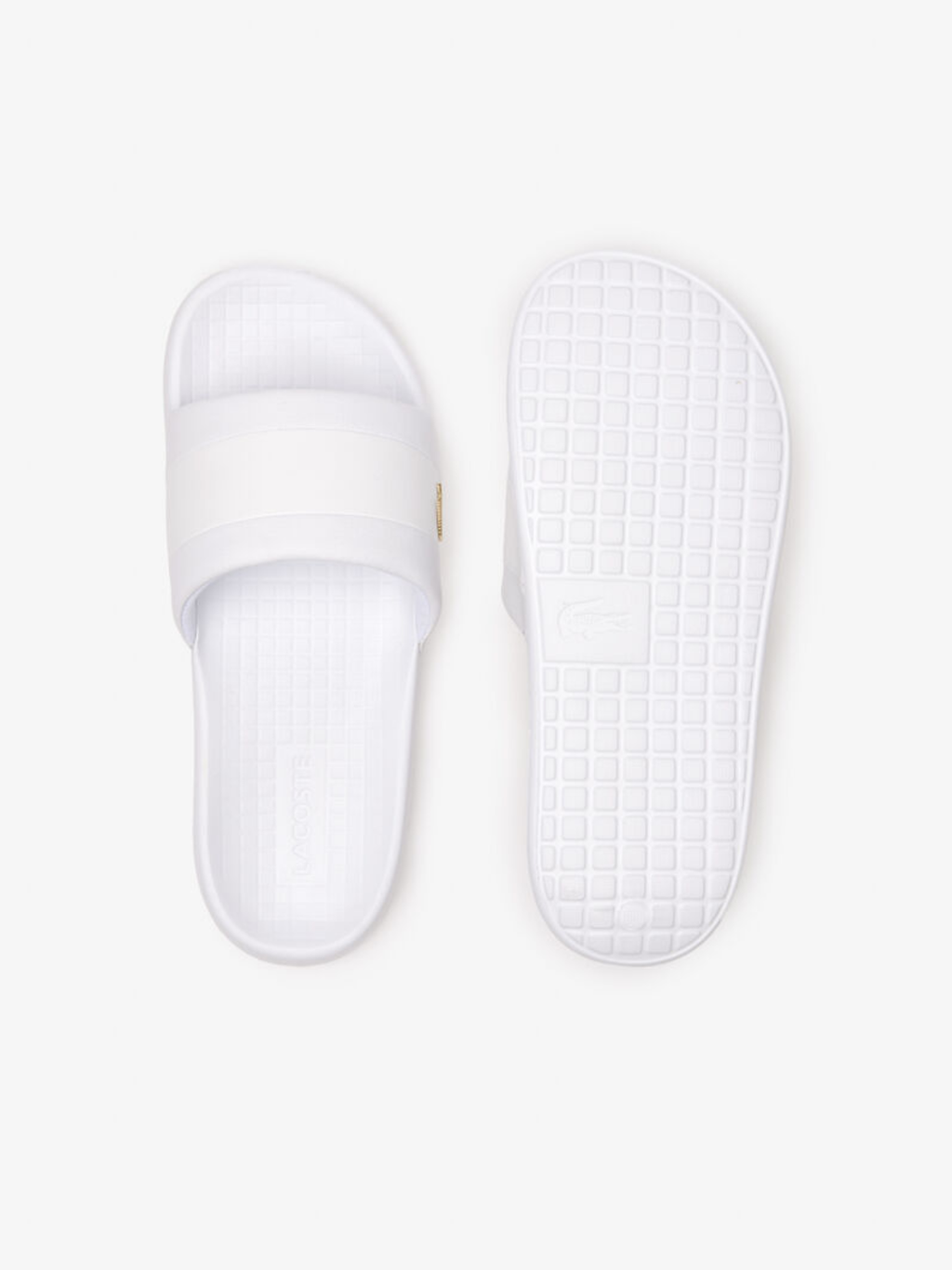 LACOSTE Serve Slide Hybrid Slides White/Gold