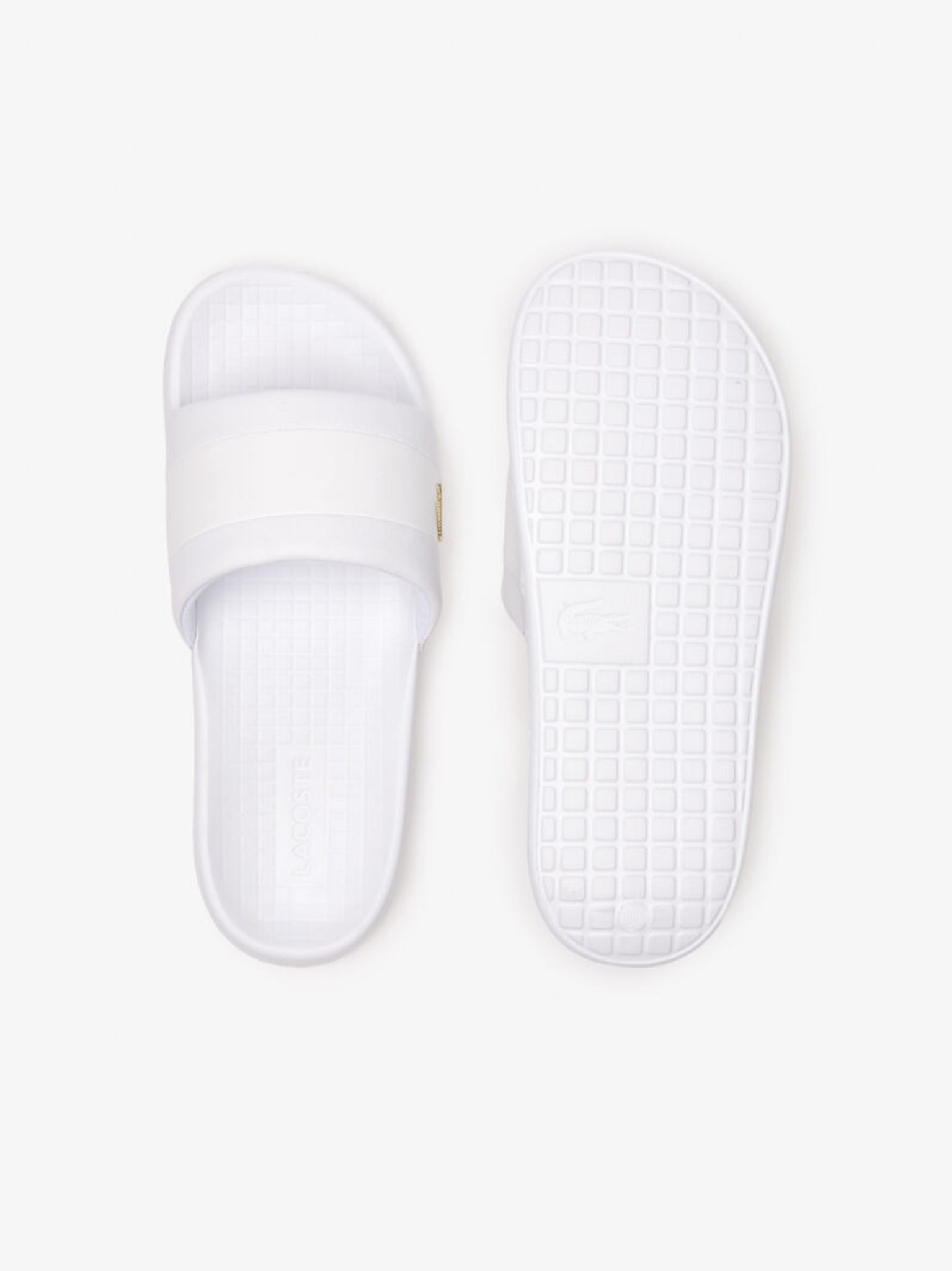 LACOSTE Serve Slide Hybrid Slides White/Gold