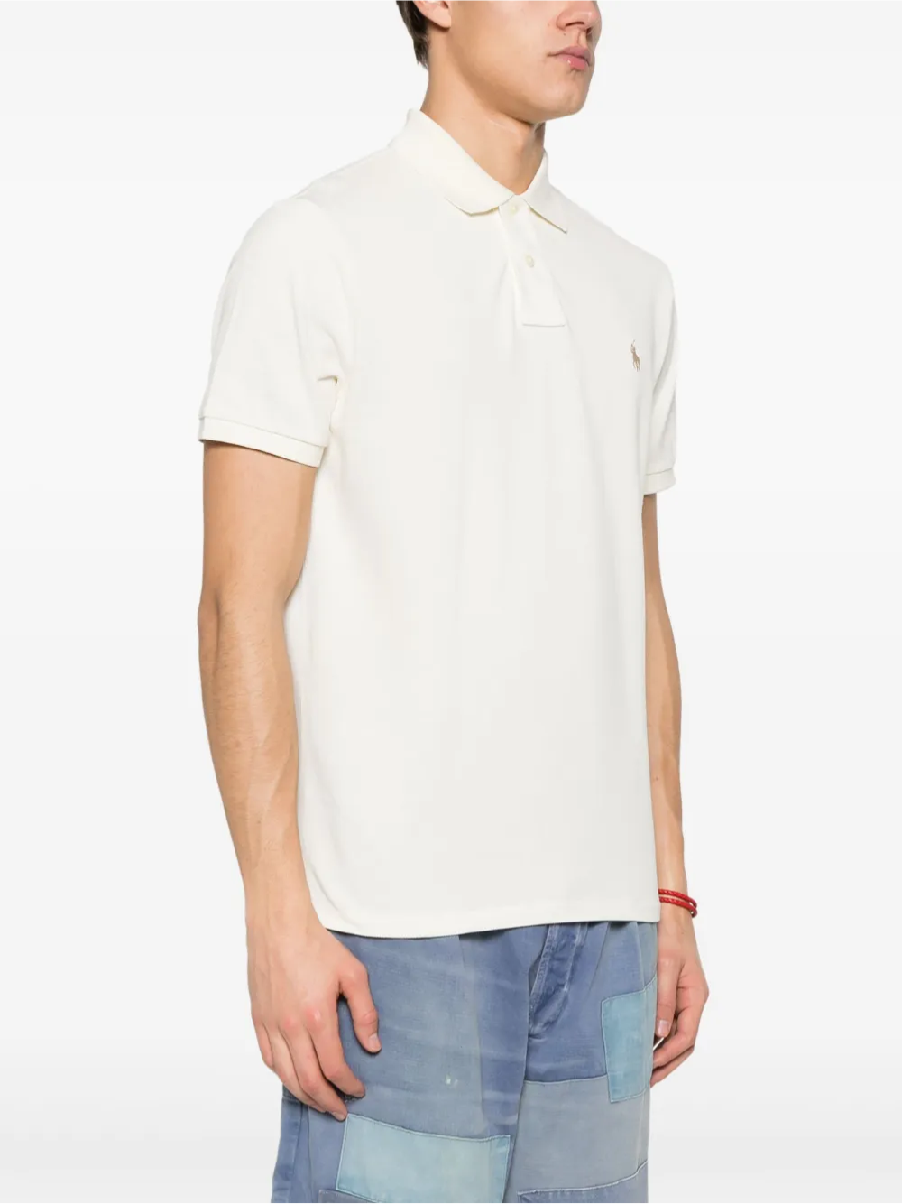 RALPH LAUREN The Iconic Mesh Polo Parchment Cream