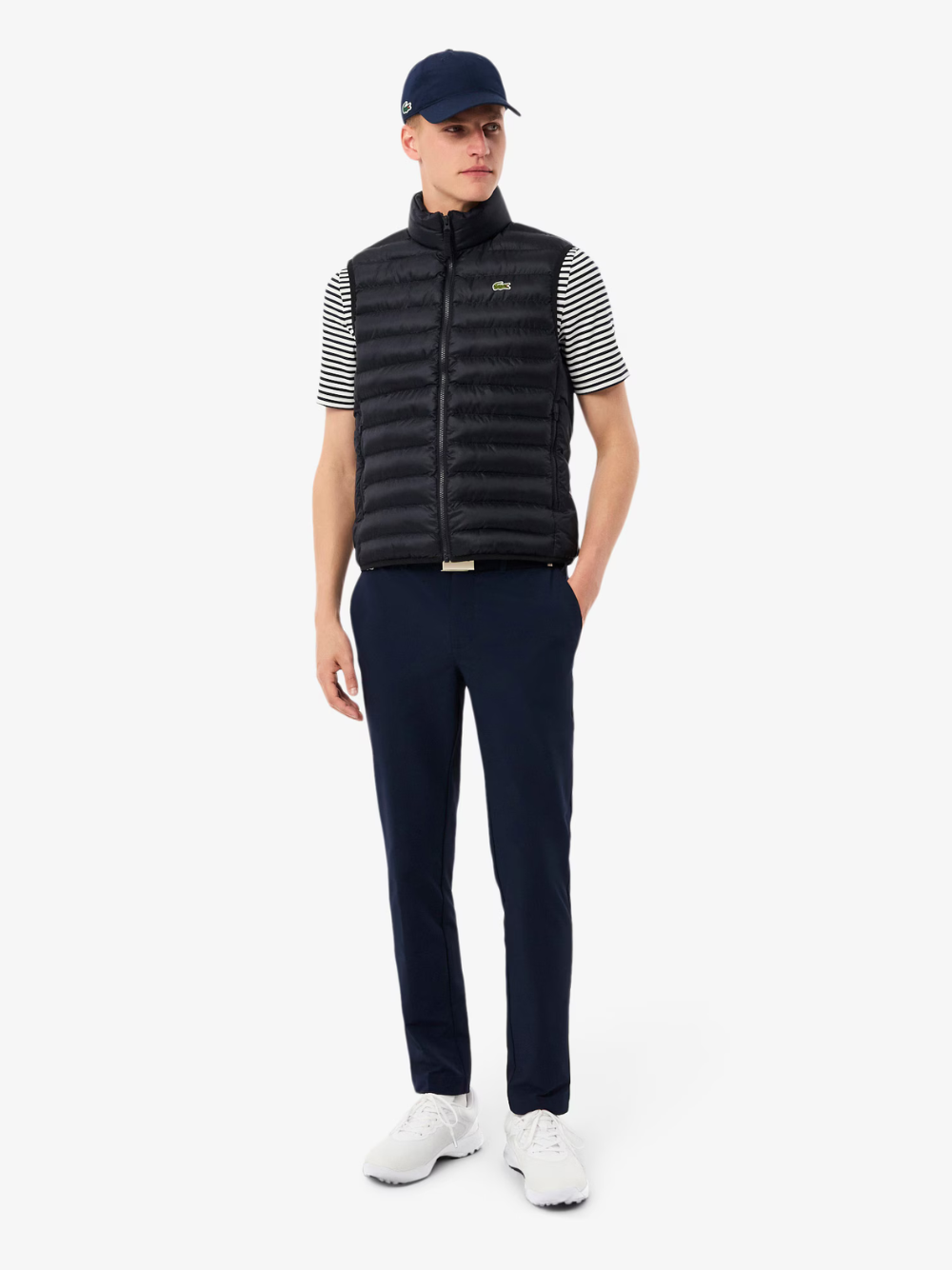 LACOSTE Water-Repellent Puffed Vest Navy