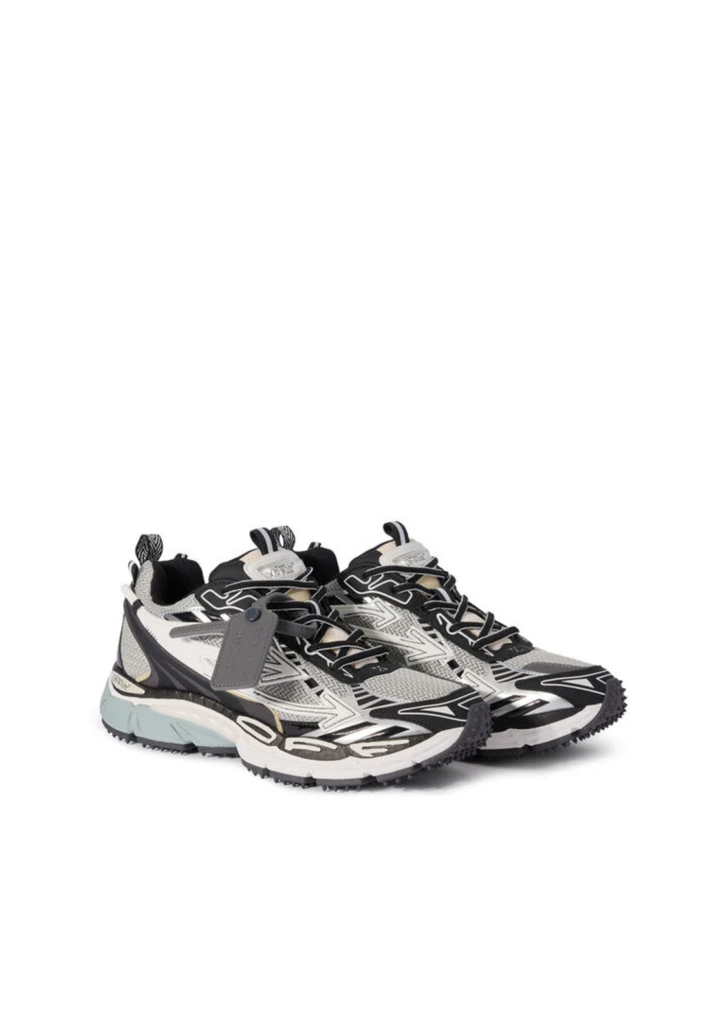OFF WHITE MENS Be Right Back Sneakers Light Grey/Black