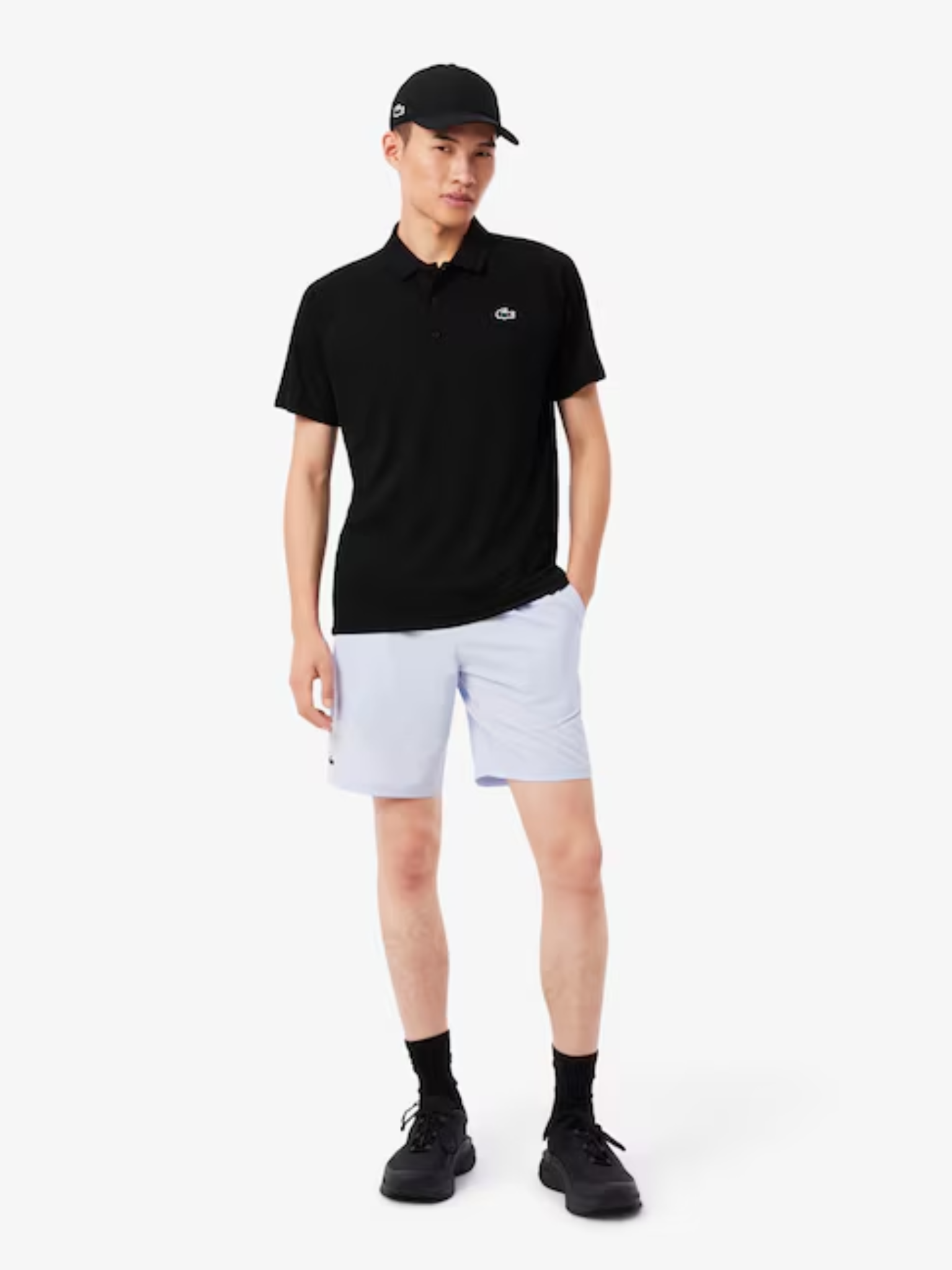 LACOSTE Regular Fit UV Protect Sport Polo Shirt Black