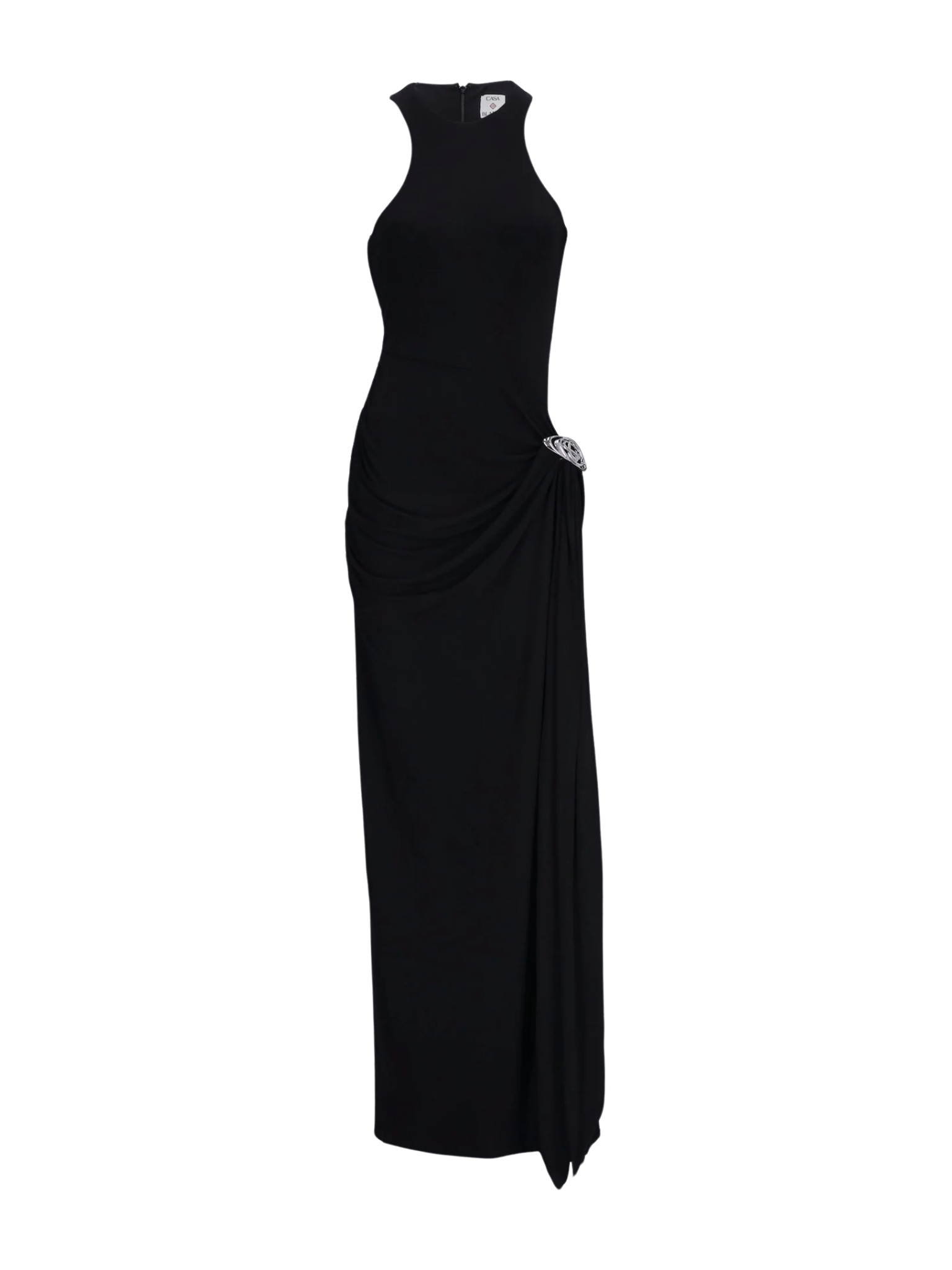 CASABLANCA WOMEN Draped Maxi Dress Black