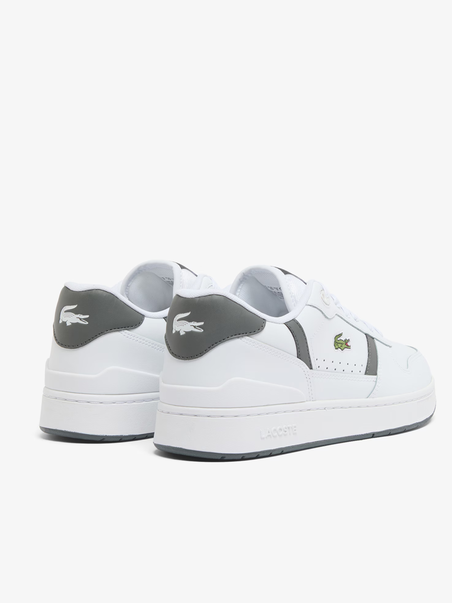 LACOSTE T-Clip Set Leather Sneakers White/Grey