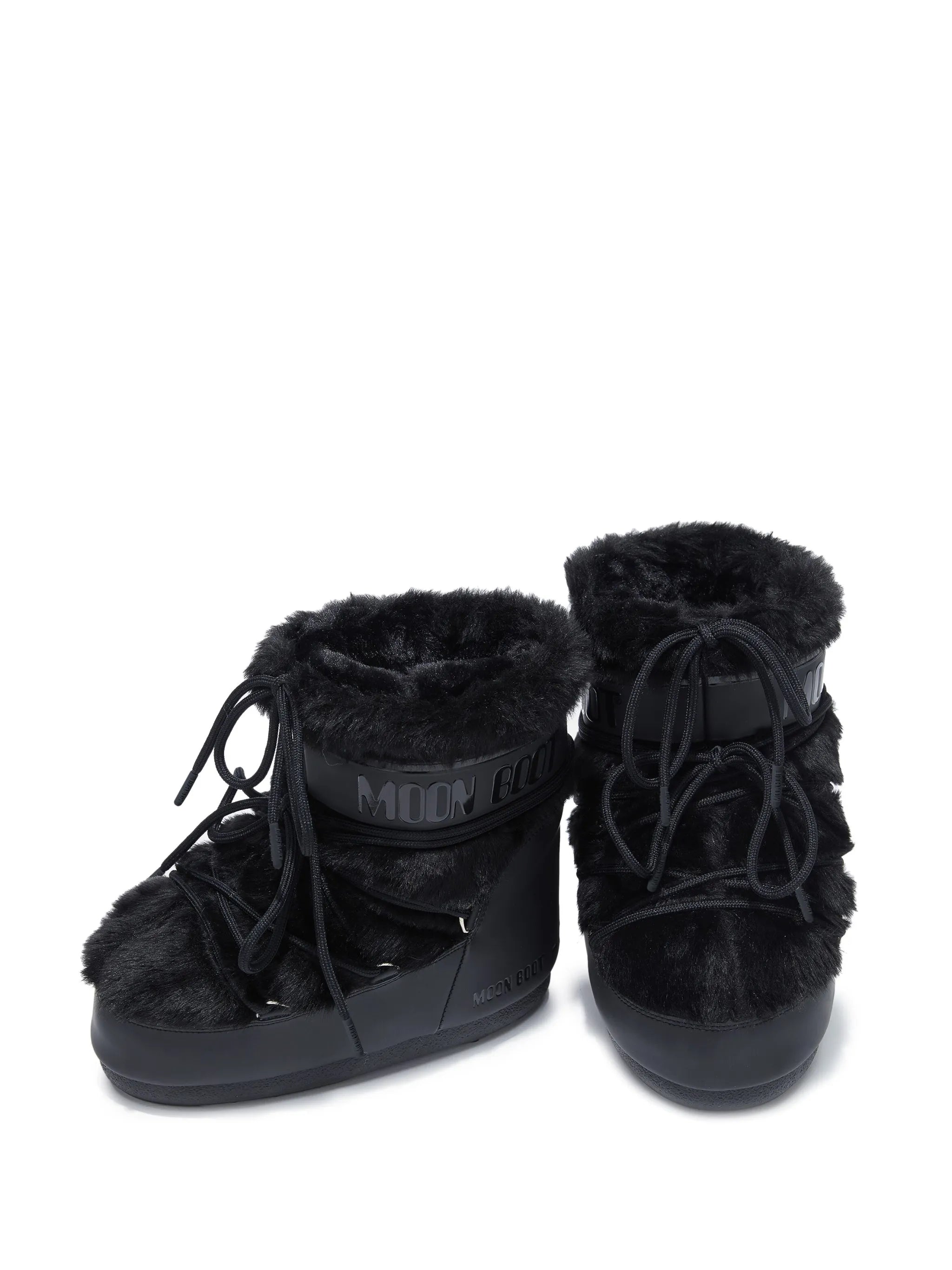 MOON BOOT Icon Low Faux-fur Boots Black