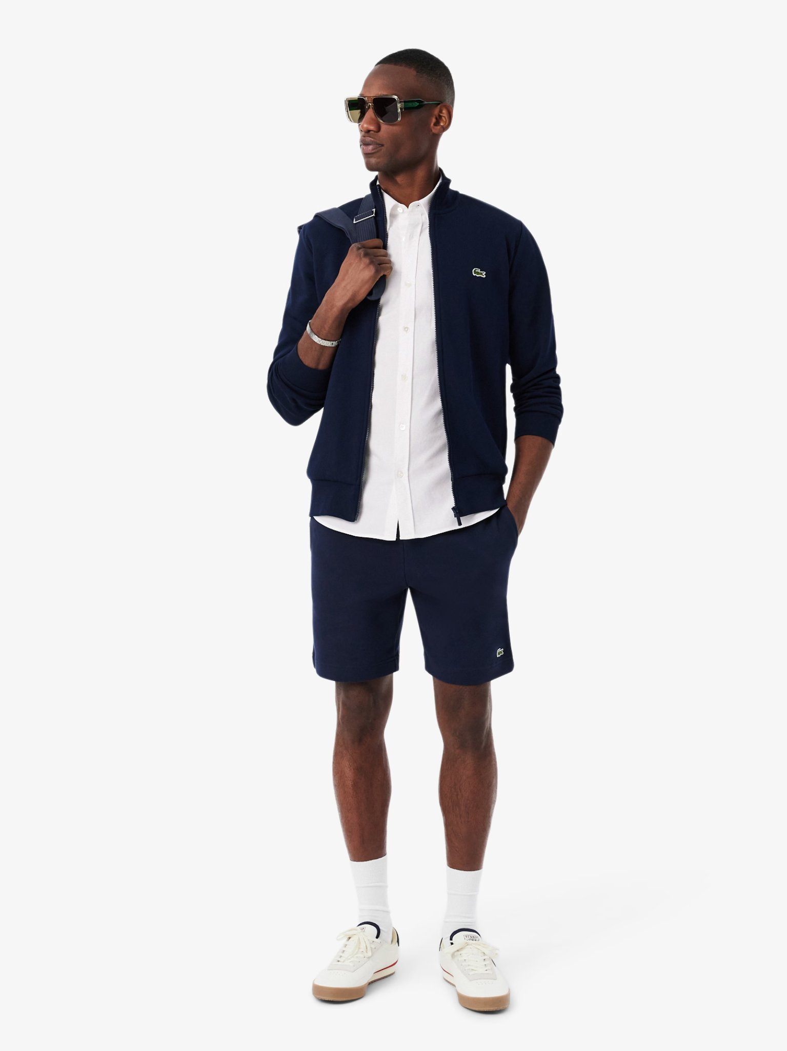 LACOSTE Regular Fit Short Sleeved Oxford Shirt White