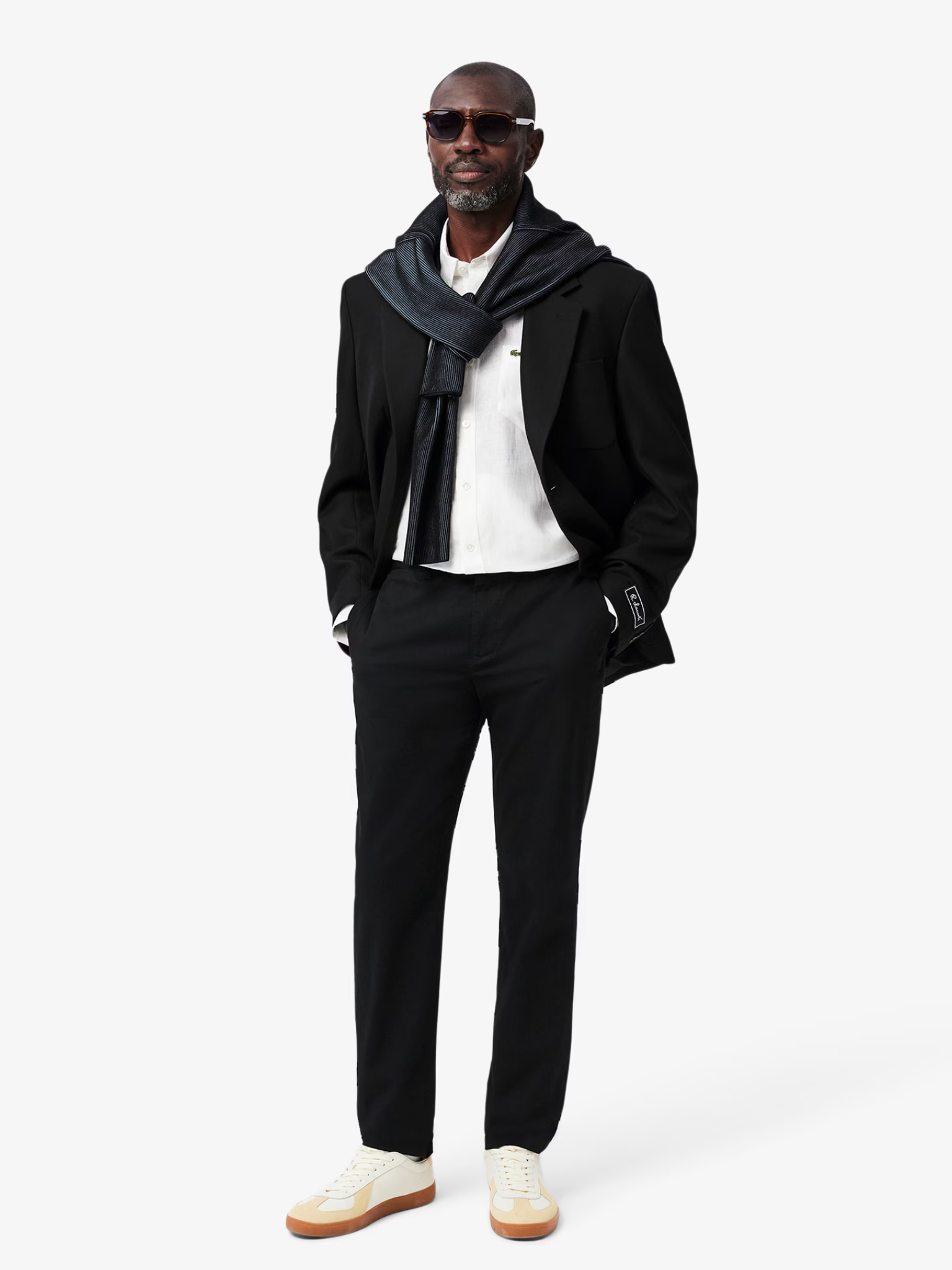 LACOSTE Slim Fit Stretch Cotton Chino Pants Black