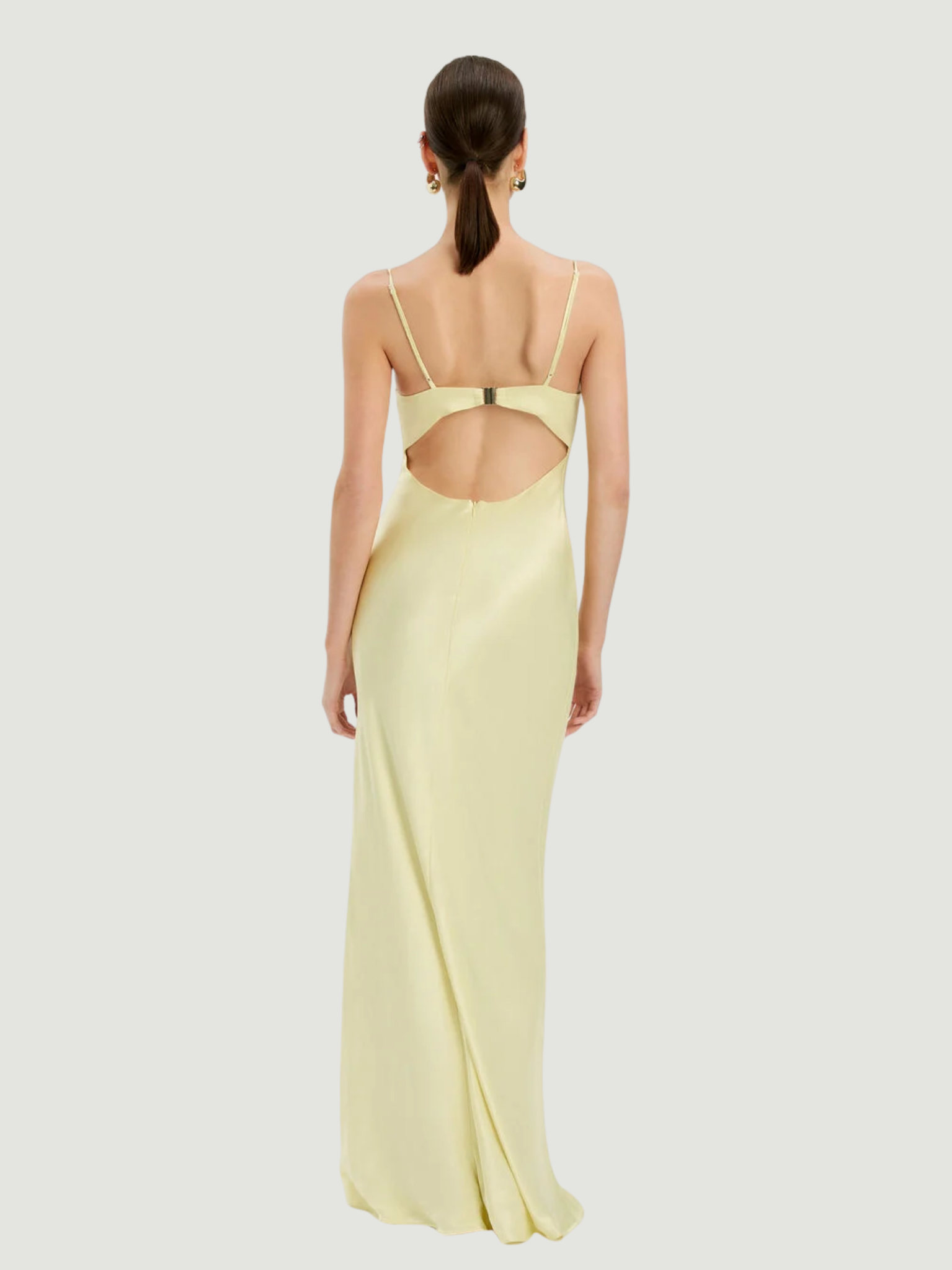 BARDOT WOMEN Devin Satin Maxi Dress Lemon Yellow
