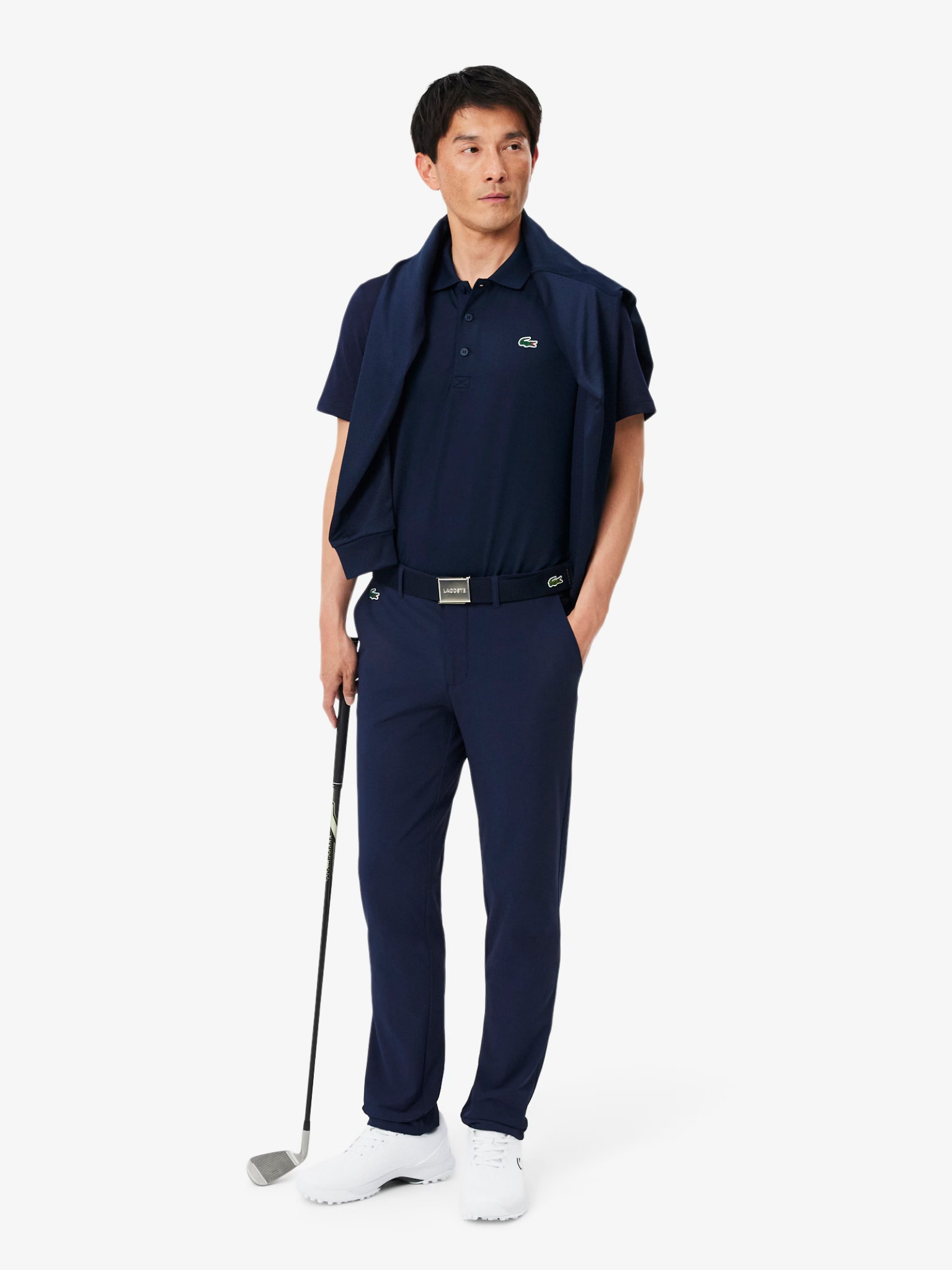 LACOSTE Ultra Dry Stretch Golf Polo Shirt Midnight Blue