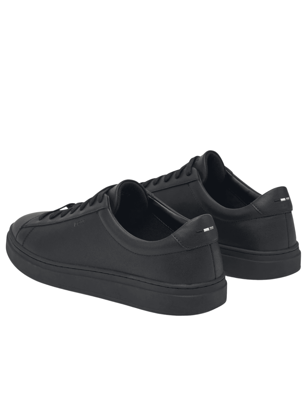 BOSS Leather Trainers With Rubber Sole Black