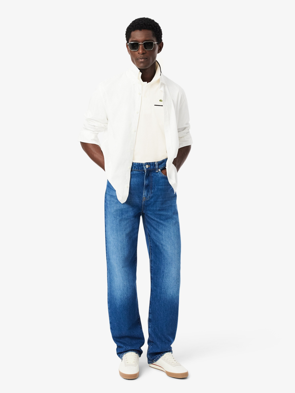 LACOSTE Classic Fit Pocket Accent L.12.12 Polo Shirt White
