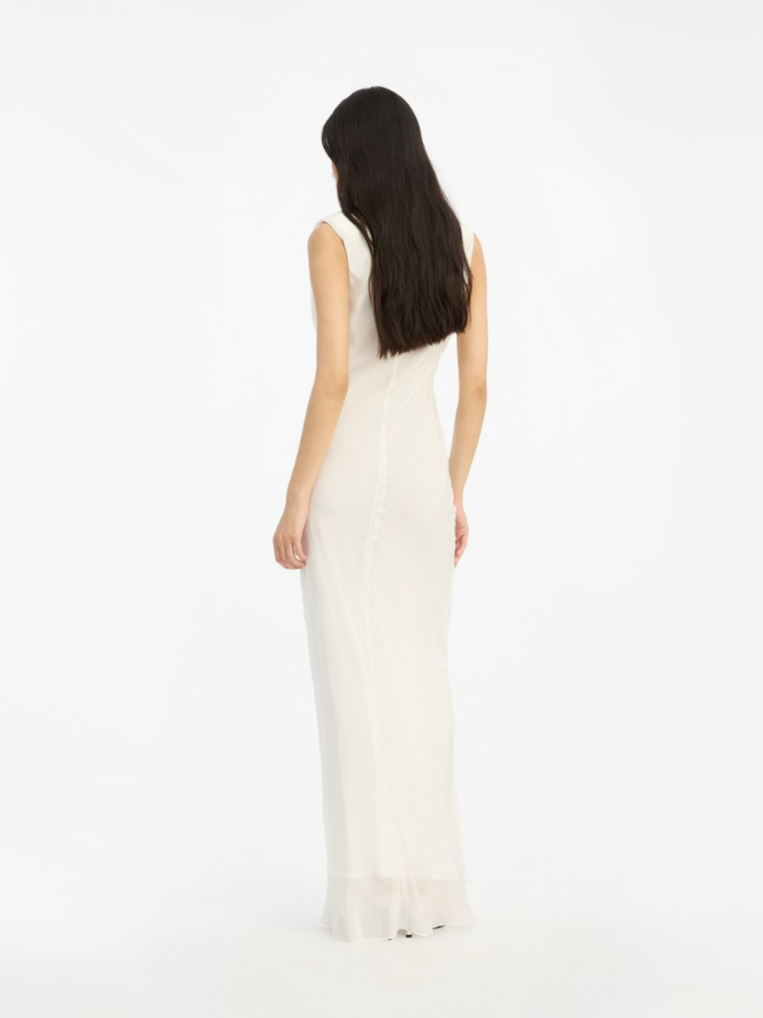 ROTATE BIRGER CHRISTENSEN WOMEN Maxi Waterfall Dress White
