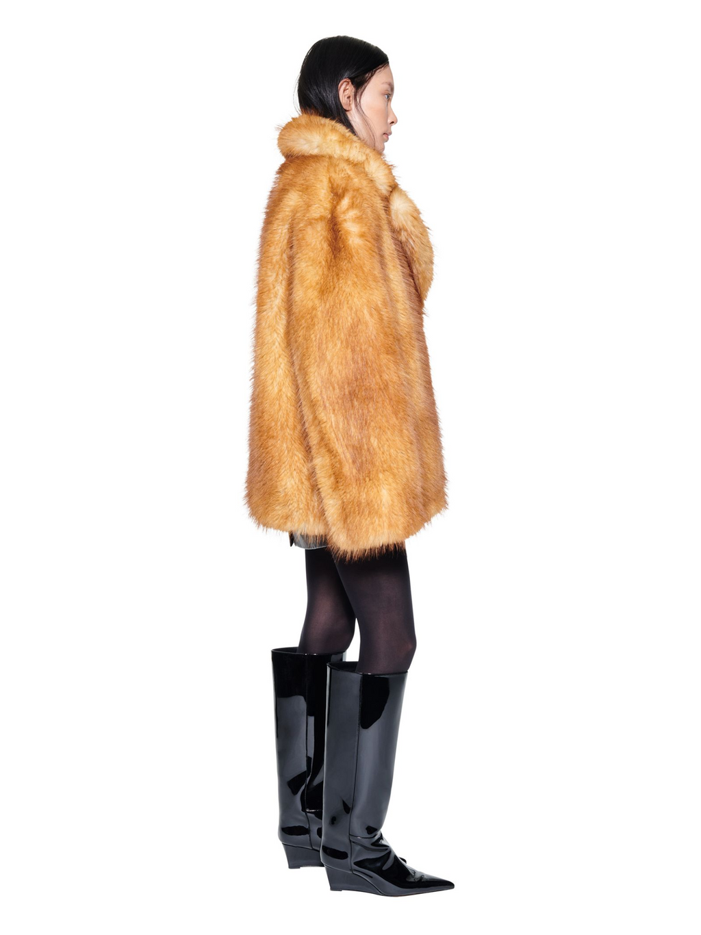 STAND STUDIO WOMEN Janice Faux Fur Jacket Natural Brown