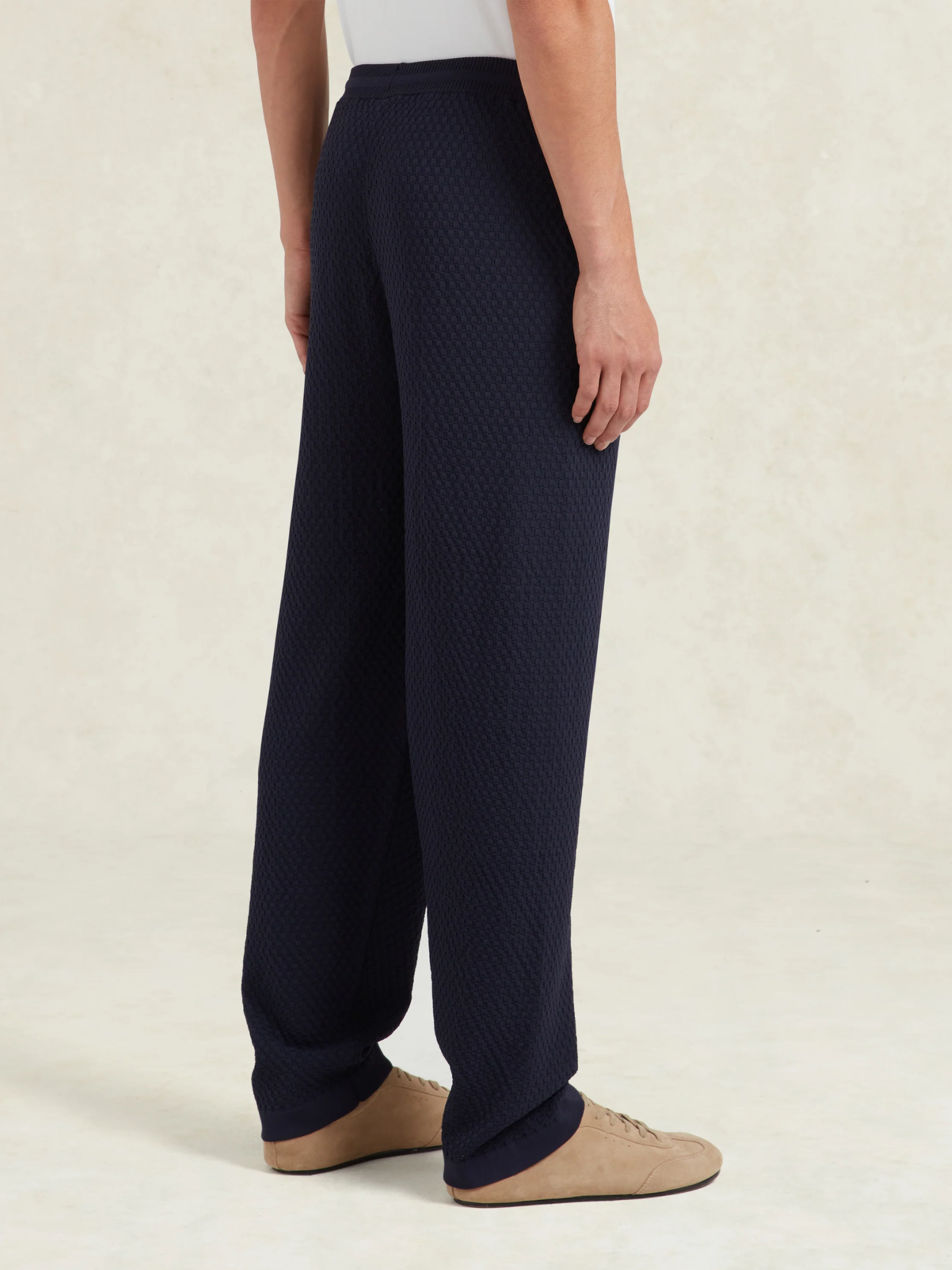 CHÉ Garcia Knitted Trousers Navy