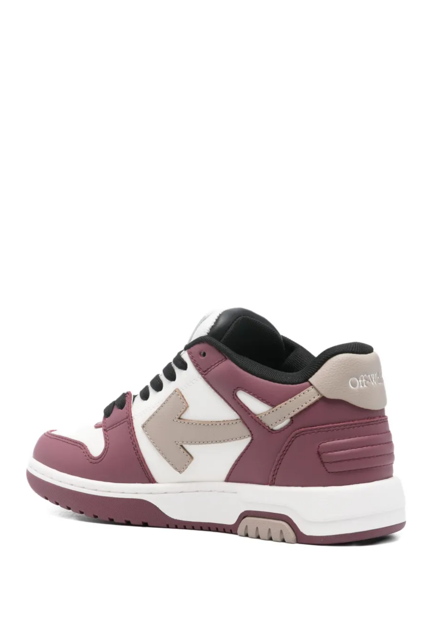 OFF WHITE WOMENS Out Of Office Sneakers White/Burgundy
