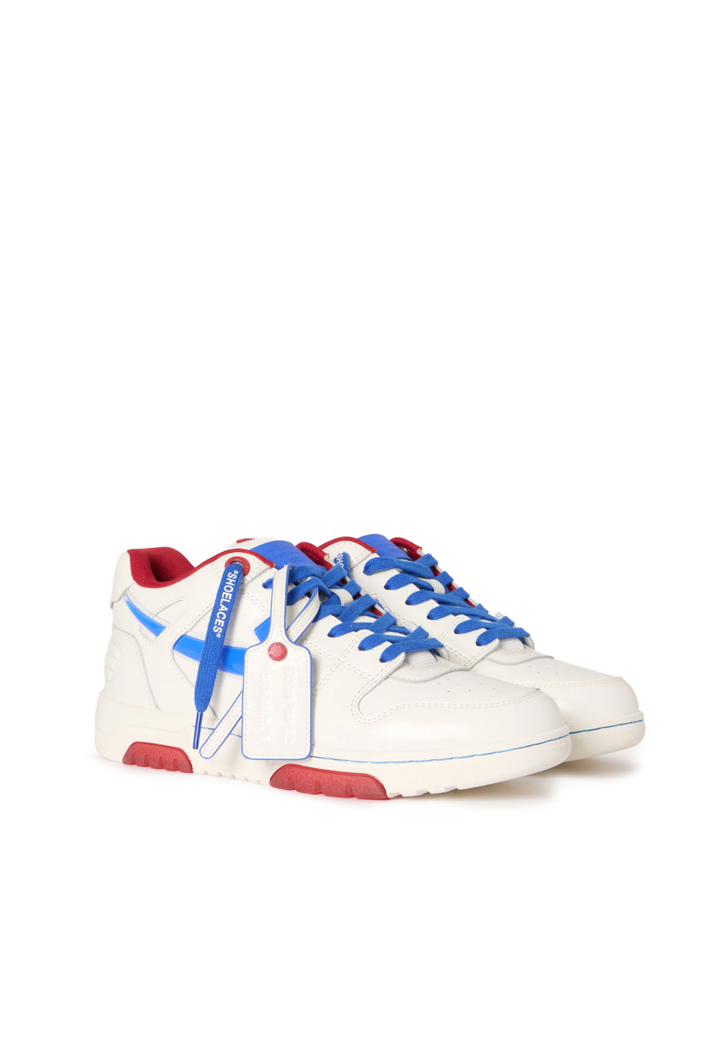 OFF WHITE MENS Out Of Office Bubble Arrow Sneakers White/Cobalt Blue