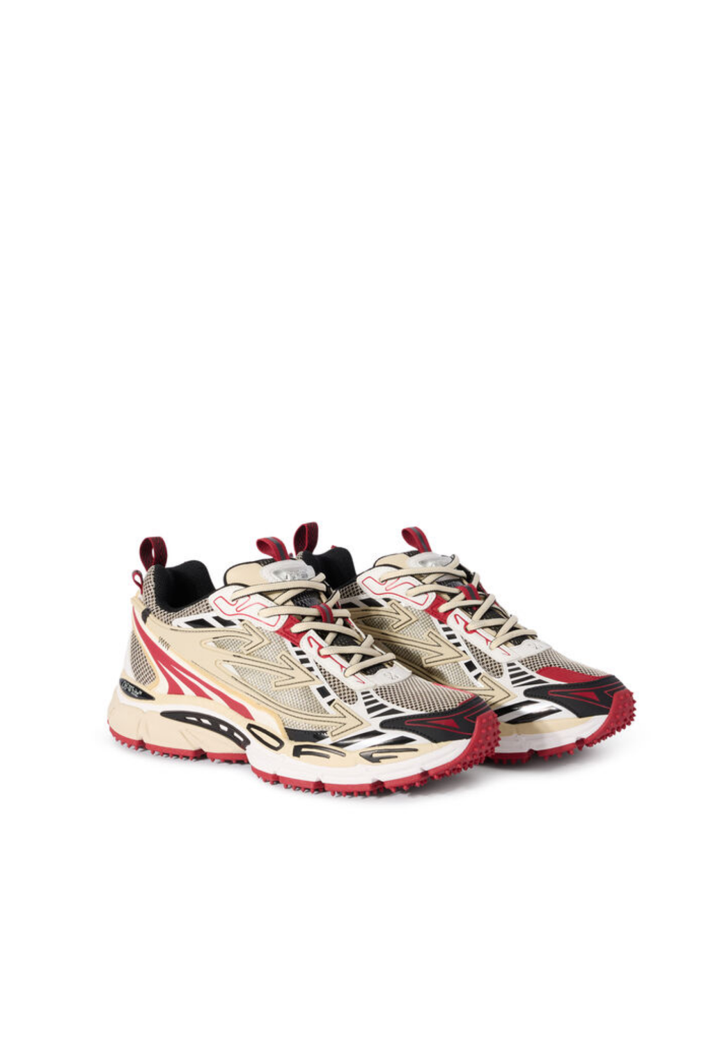 OFF WHITE MENS Be Right Back Sneakers Sand/Red