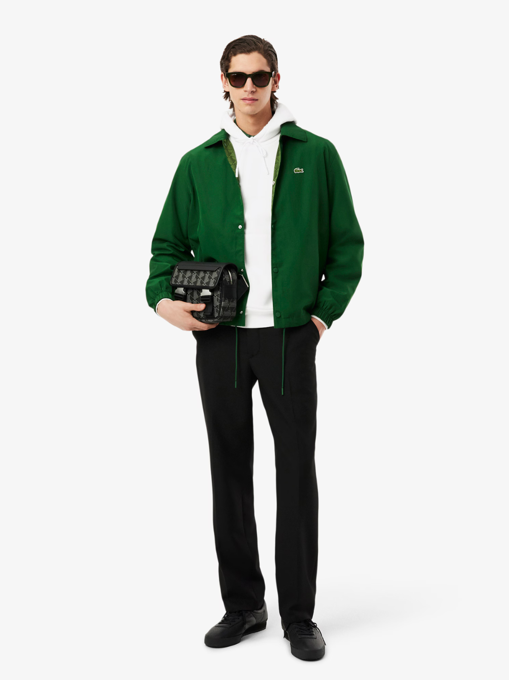 LACOSTE Fleece Hoodie White
