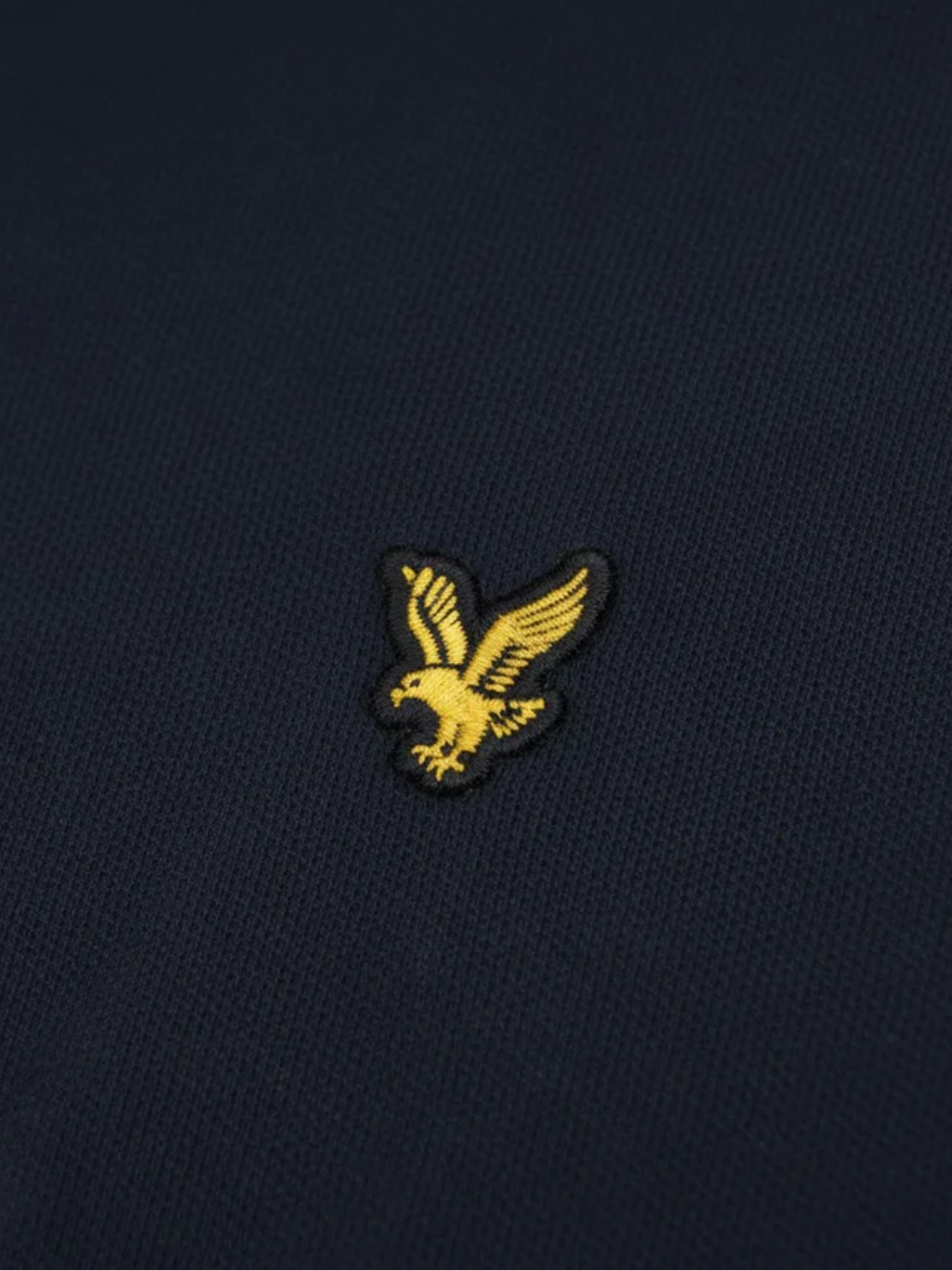 LYLE & SCOTT Check Panelled Polo Shirt Dark Navy